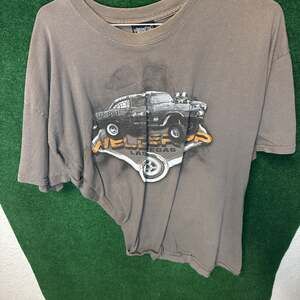 Vintage Welderup Las Vegas Race Car Graphic T-Shirt Men's Medium Gray Y2K